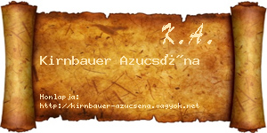 Kirnbauer Azucséna névjegykártya
